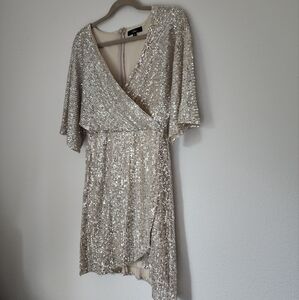 Lulu's Sequin Wrap Dress